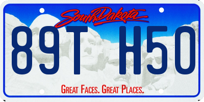 SD license plate 89TH50