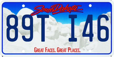 SD license plate 89TI46