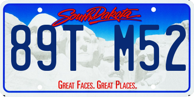 SD license plate 89TM52