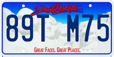 SD license plate 89TM75