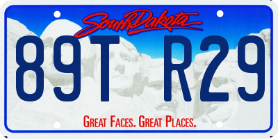 SD license plate 89TR29