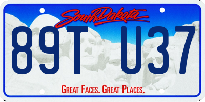 SD license plate 89TU37