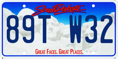SD license plate 89TW32