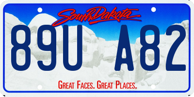 SD license plate 89UA82