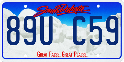 SD license plate 89UC59