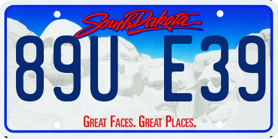 SD license plate 89UE39