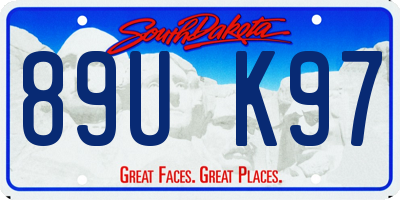 SD license plate 89UK97
