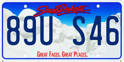 SD license plate 89US46