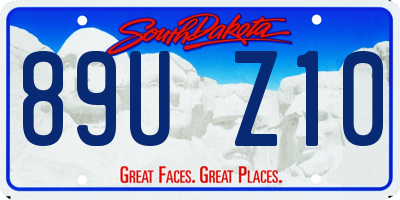 SD license plate 89UZ10