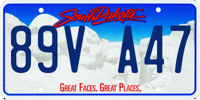 SD license plate 89VA47