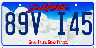 SD license plate 89VI45