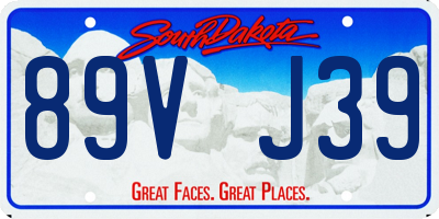 SD license plate 89VJ39