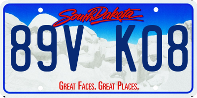 SD license plate 89VK08