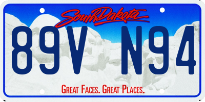 SD license plate 89VN94