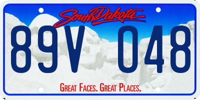 SD license plate 89VO48