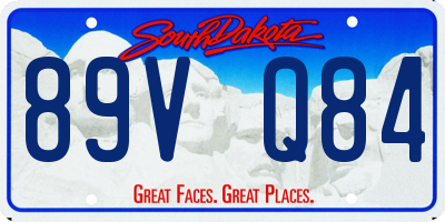 SD license plate 89VQ84