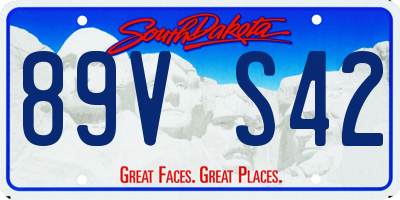 SD license plate 89VS42