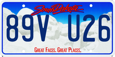 SD license plate 89VU26