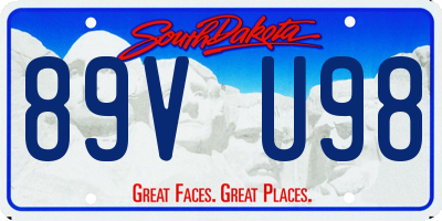 SD license plate 89VU98