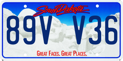 SD license plate 89VV36