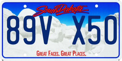 SD license plate 89VX50