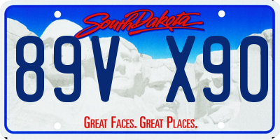 SD license plate 89VX90