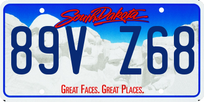 SD license plate 89VZ68