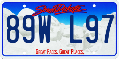 SD license plate 89WL97