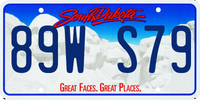 SD license plate 89WS79