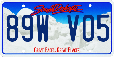 SD license plate 89WV05