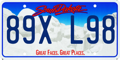 SD license plate 89XL98