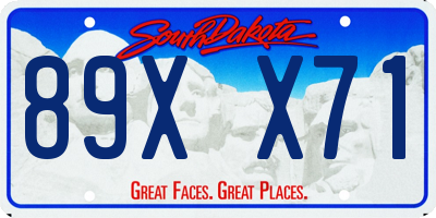 SD license plate 89XX71