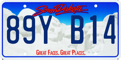 SD license plate 89YB14