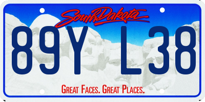 SD license plate 89YL38