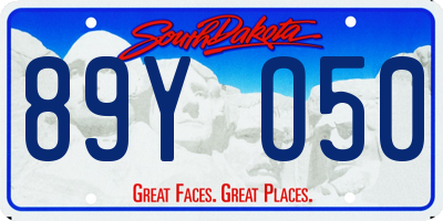 SD license plate 89YO50