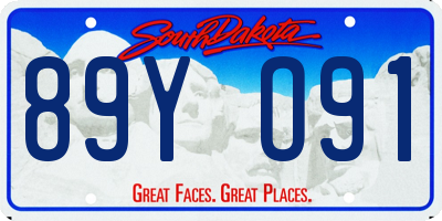 SD license plate 89YO91