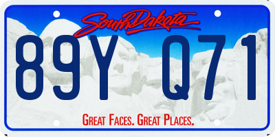 SD license plate 89YQ71