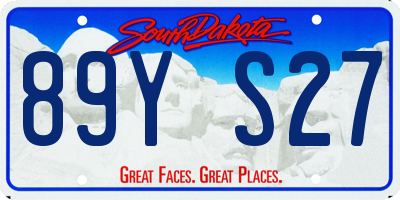 SD license plate 89YS27