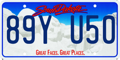 SD license plate 89YU50