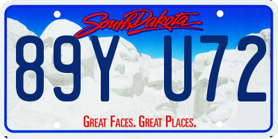 SD license plate 89YU72
