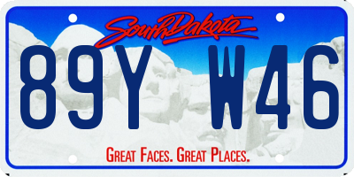 SD license plate 89YW46