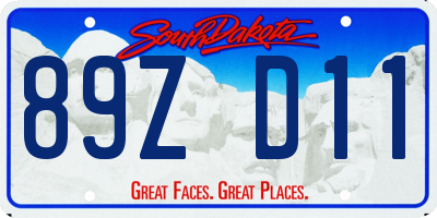 SD license plate 89ZD11