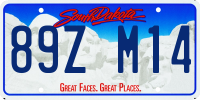 SD license plate 89ZM14