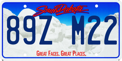 SD license plate 89ZM22