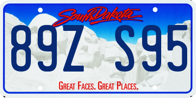 SD license plate 89ZS95