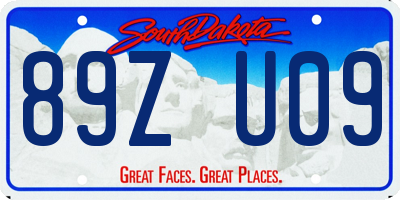 SD license plate 89ZU09