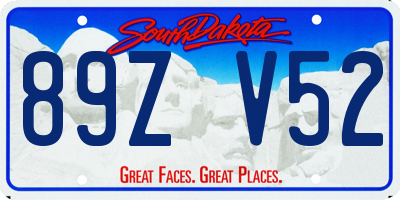 SD license plate 89ZV52
