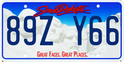 SD license plate 89ZY66