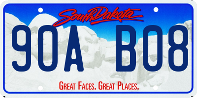 SD license plate 90AB08