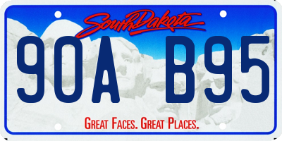 SD license plate 90AB95